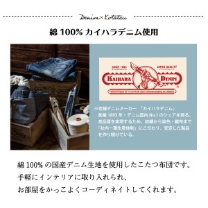 国産デニムこたつ布団ブランシェ（190×240）　AA105