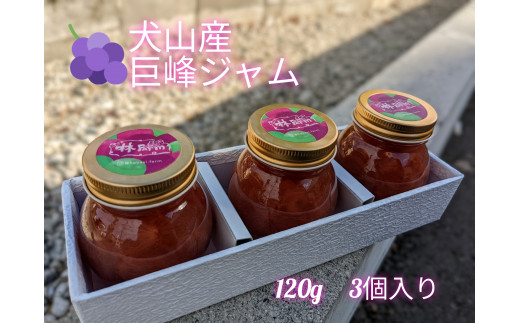 10-36_犬山産「巨峰ジャム」120g　3個入り ｜ ジャム セット 3個 ぶどう ブドウ 巨峰 洋菓子 和菓子