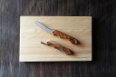 【ふるさと納税】折畳式料理ナイフ（杉杢）、桧一枚板カッティングボード　ー下北山村キャンプギアセットー