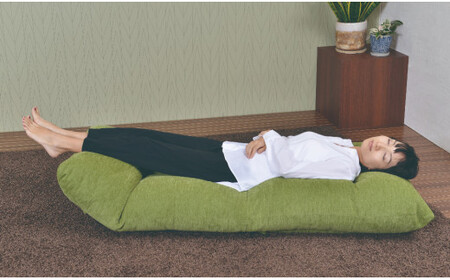 ロングシートの足上げ座椅子・リヨン（選べる３色） [5839-1596]　 ライトブルー