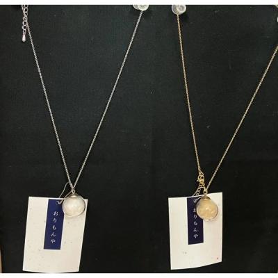 ふるさと納税 境港市 伯州綿ネックレス ゴールド×白(伯州綿色)