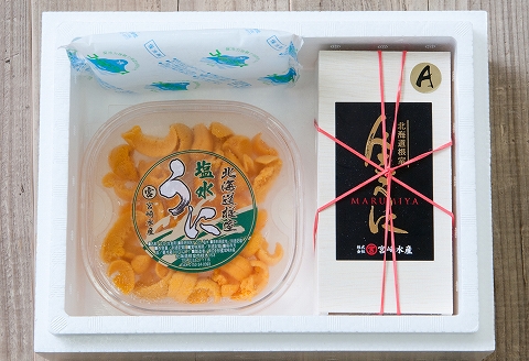 エゾバフンウニ塩水パック100g×1P、エゾバフンウニ100g×1折[10月下旬以降発送] F-65003