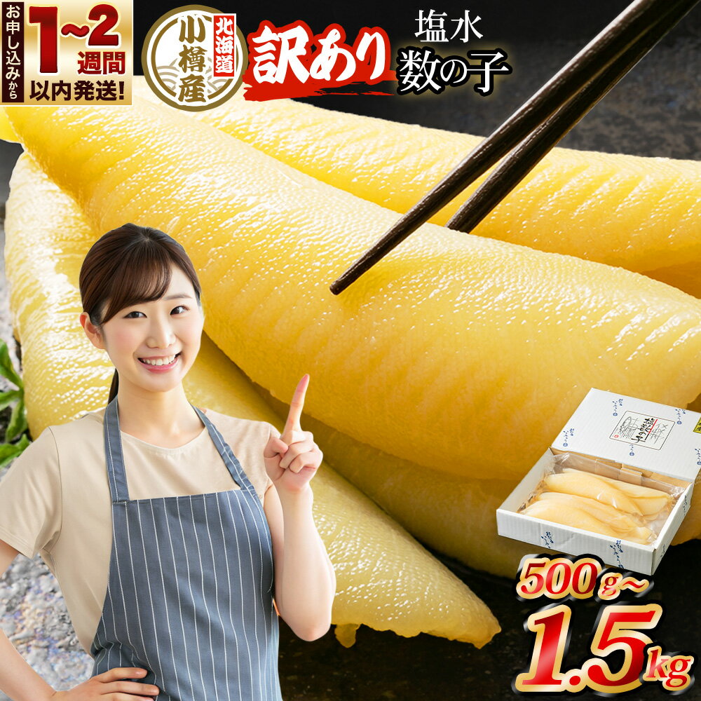 北海道 小樽産 訳あり 塩水 数の子 500g 国産 冷蔵 数量限定 | カズノコ ニシン 魚卵 おせち 正月 味付き北海道産 小樽市 小樽 北海道 送料無料