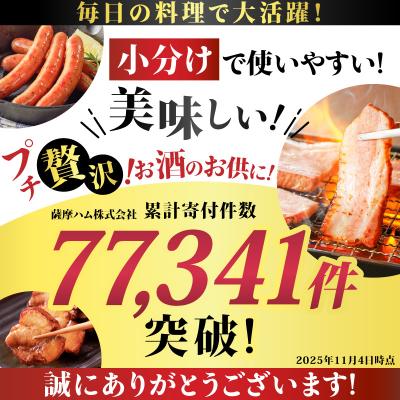 ふるさと納税 鹿児島市 【 生活応援+厚切りハムステーキ切り落とし 1P 】 期間限定 訳あり 切り落としベーコン8P |  | 01