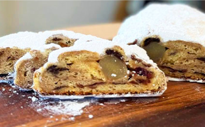 【先行予約】自家製酵母使用 パン工房だんだん オリジナルシュトレン 1本 約350g 高知特産文旦ジャム・6種類のドライフルーツ・2種類のナッツ入り〈2025年12月上旬～発送〉/ クリスマス シュト