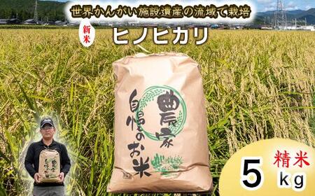 【精米】令和7年度産 ヒノヒカリ 八千種米 お米 5kg ごはん 兵庫県産 世界かんがい施設遺産登録『西光寺野疏水路』