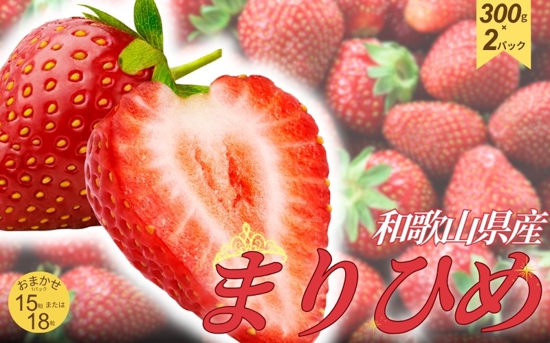 
                  和歌山県産ブランドいちご「まりひめ」約300g×2パック入り【2027年3月上旬～3月下旬頃次発送】【TM99】
                
