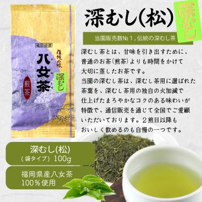 ふるさと納税 八女市 八女茶100% 深むし茶 500g(100g×5袋) |  | 01