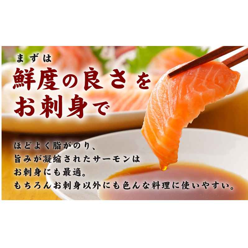 サーモン 切り落とし 定期便 900g×全3回 便利な小分け 300g×3P 訳あり サイズ不揃い【毎月配送コース】 099Z154_イメージ4