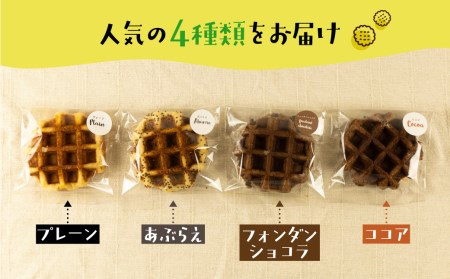 飛騨のめぐみを詰め込んだ自家製ベルギーワッフル 4種8個セット [Q2631] ワッフル