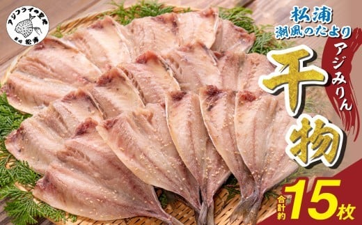 
            松浦・潮風のたより アジみりん15枚入り( 松浦市 アジ あじ 干物 アジみりん 詰め合わせ )【A8-036】
          