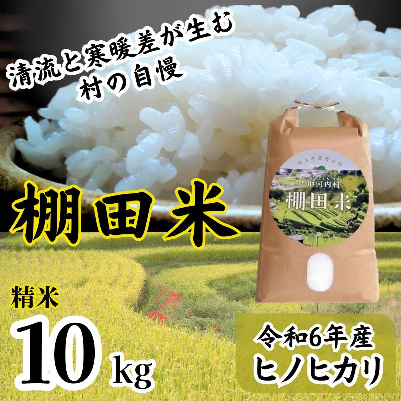 
            ”清流と寒暖差が生む“村自慢の「棚田米」10kg 《10月上旬-10月末頃発送》 ※袋パッケージが変更になる可能性がございます　［佐那河内 さなごうち 徳島 新米 ひのひかり ヒノヒカリ 10キロ 弁当 令和7年 棚田 精米 お米 2025年 白米 ごはん］
          
