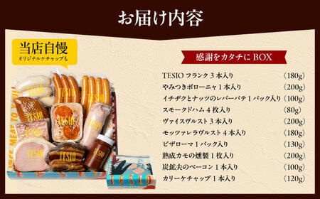 TESIOの自家製ハム＆ソーセージ 『感謝をカタチにBOX』 豚肉 ハム ソーセージ 小分け 真空パック 沖縄市 / TESIO[BCAD004]