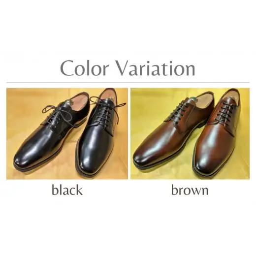 【D9600 ブラウン】26.0cm 定番のディティール プレーントゥー