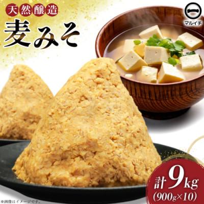 ふるさと納税 島原市 無添加麦みそ900g 10個 AI230