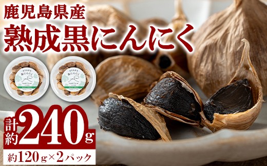 
                  A93002 農家直送 鹿児島県産 熟成 黒にんにく(計約240g・約120g×2パック) 鹿児島 国産 ニンニク 大蒜 ガーリック 野菜 薬味 発酵 小分け【悠希農園】
                