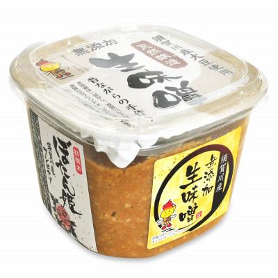 ふるさと納税 須賀川市 須賀川市ブランド米コシヒカリ「ぼたん姫」を使用した天然醸造・無添加生味噌(800g×2個) |  | 03
