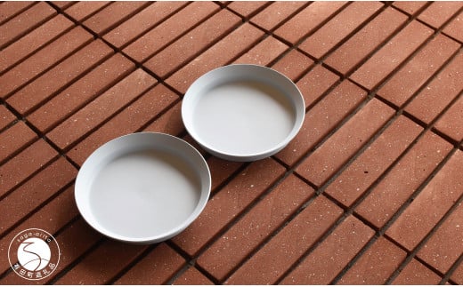 1616/ TY Round Deep Plate 200 Grey 2枚 セット グレー ライトグレー ディーププレート 食器 皿 シンプル 20cm A20-549