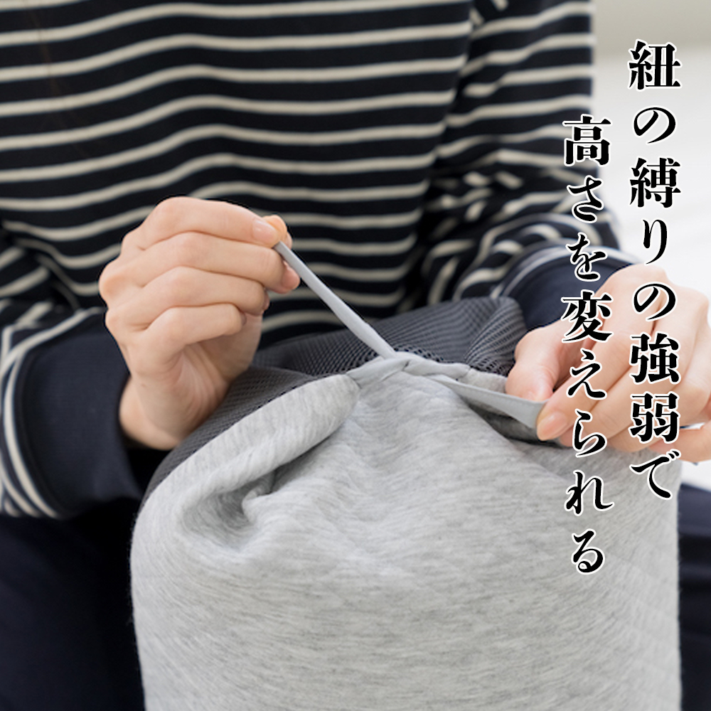 セルフフィッティング枕「紐で高さが変えられるそば殻まくら」自分ならではのベストポジションが得られる！│快眠 枕 睡眠 そば 寝心地 サポート 寝具 ベッド 日本製 ふるさと納税 三重県 四日市市_イメ