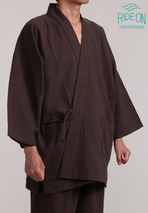 作務衣  (選べるカラー・サイズ)  梨地織 作務衣　榛地織物