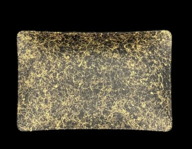 角小皿 乱糸(マット仕上げ) 漆黒 ［NF139］