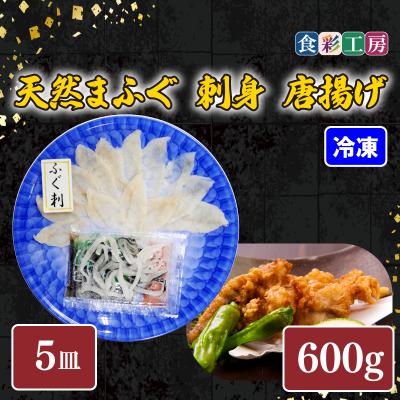 ふるさと納税 下関市 天然ふぐ刺身 5人前・ふぐ唐揚600g 下関 山口 《食彩工房:HK9002》