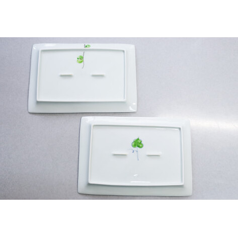 有田焼 長角トレイ オリーブ（朱）と彩りぶどうの2枚セット 大慶 A20-353_イメージ5