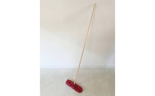 <むろの屋> モコモコ省スペースモップ ミニ （ 925mm・レッド ） 【 日用品 掃除 用品 モップ 最高級 マイクロファイバー かわいい おしゃれ デザイン インテリア HYLON ハイロン 】