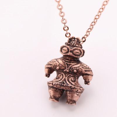 ふるさと納税 山梨県 縄文の神秘を身にまとう純銅製　　豆遮光器土偶ネックレス　659-501