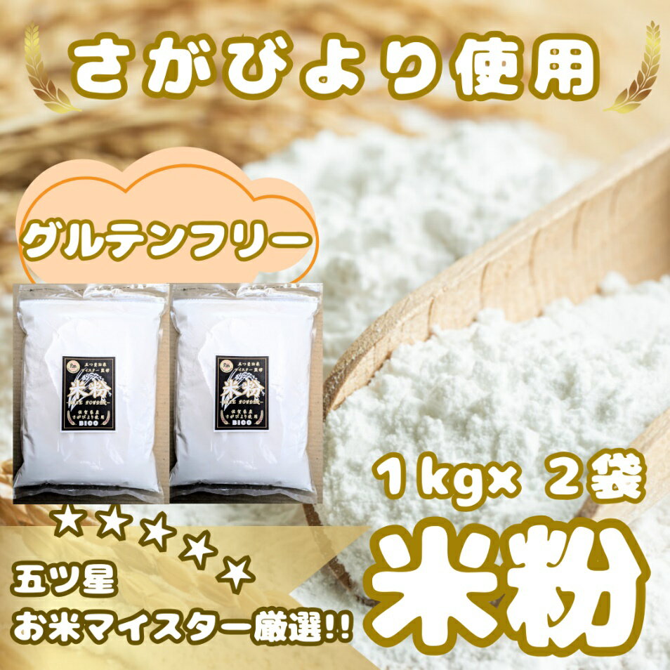【ふるさと納税】『さがびより』 米粉1kg×2袋　（CIB53）