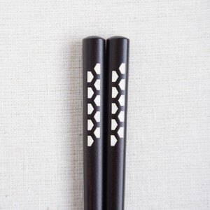 お箸 貝象嵌 モノクロ D0536 工芸品 シック シンプル おしゃれ