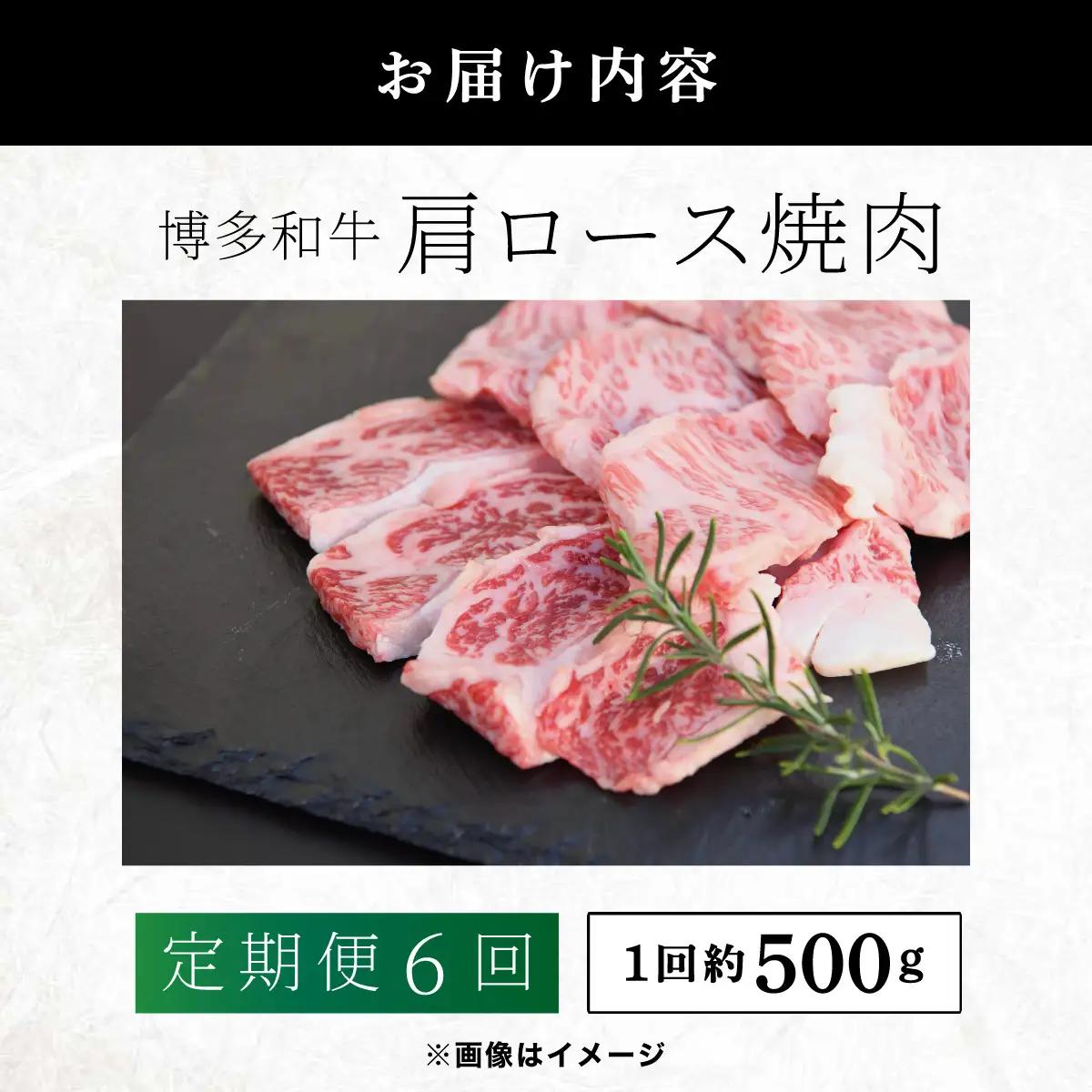 ≪定期便・全6回≫博多和牛 肩ロース焼肉