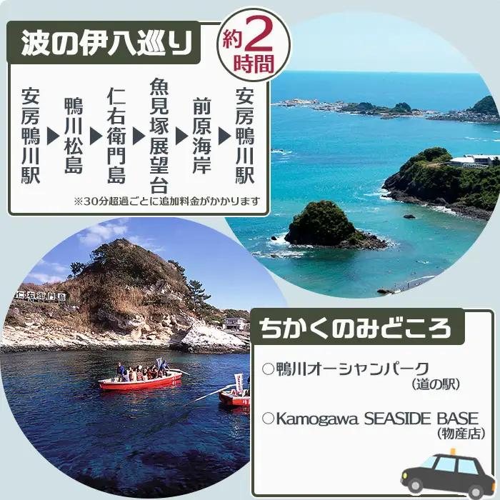 【千葉県鴨川市】観光タクシー貸切利用券 ３時間（定員４名／１台）　[0081-0001]