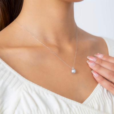 ふるさと納税 神戸市 無調色 ブルー アコヤ真珠 ダイヤモンド K10 ホワイトゴールド ペンダントネックレス |  | 02