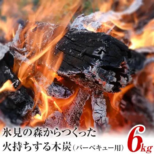 氷見の森からつくった火持ちする木炭（バーベキュー用）6kg 