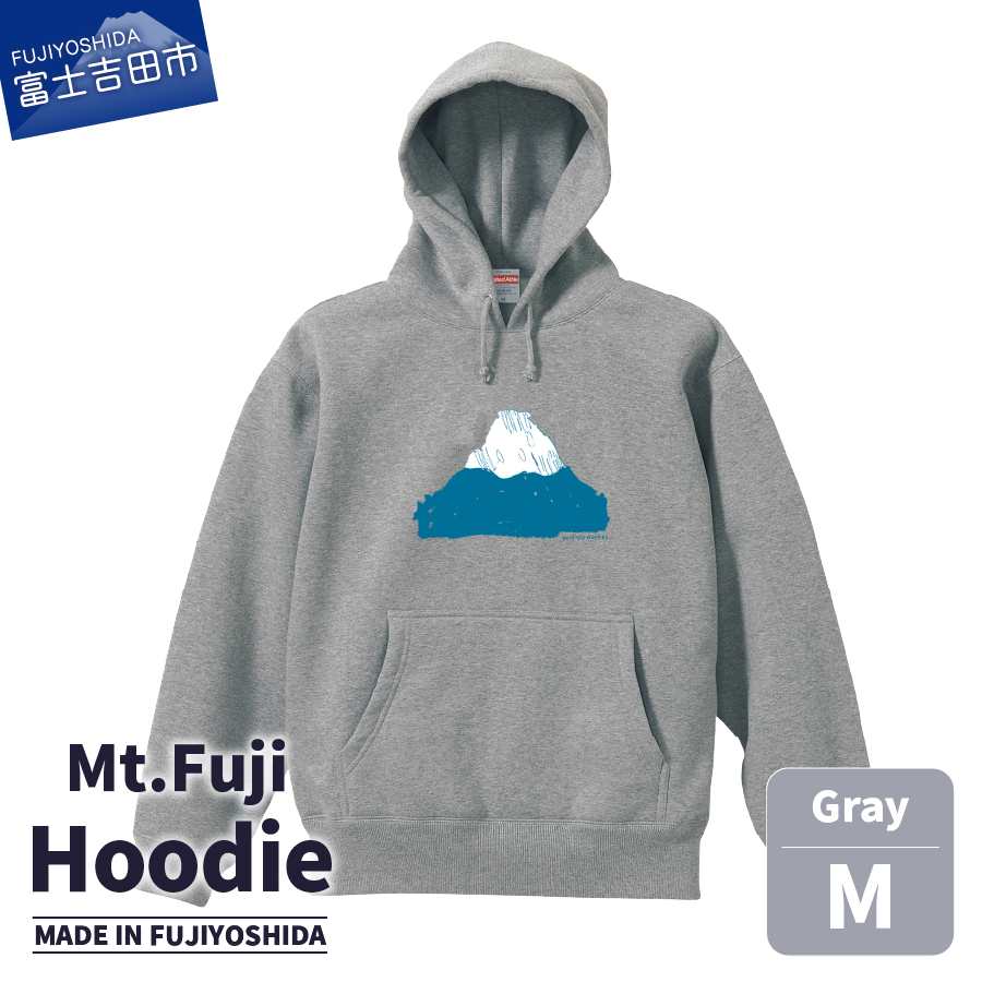 Mt.Fuji Hoodie《MADE IN FUJIYOSHIDA》Gray Mサイズ