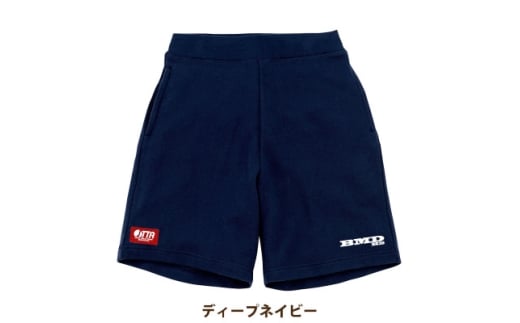 JTTA公認　卓球ユニフォーム＜男女兼用:Sサイズ＞スウェットゲームハーフパンツ　ディープネイビー【1667358】