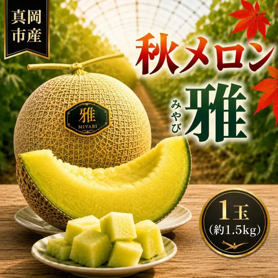 【2027年 先行予約】秋メロン 雅 1玉(約1.5kg) | 完熟 果物 メロン