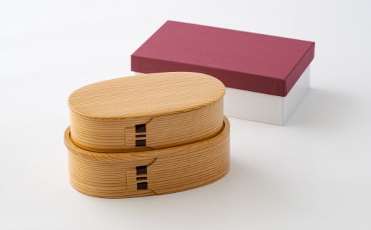 310P6003 【大館曲げわっぱ】レディース入子弁当 【配送日指定不可】