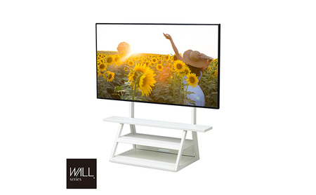 WALL インテリアテレビスタンド M1 CASTER テレビスタンド テレビ台 65インチ対応 自立タイプ 収納性 キャスター付き スマート スタイリッシュ デザイン 独自開発 棚板付き 東京都 大
