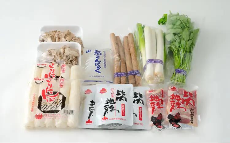 手造りきりたんぽと比内地鶏鍋セット(5～6人前)　135P1506【山王食品 】