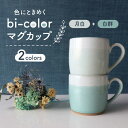 【ふるさと納税】【美濃焼】bi-color マグカップ 2色セット (月白・白群)【山二製陶所】≪土岐市≫ 食器 コーヒーカップ ティーカップ [MDA006]