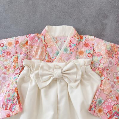 ふるさと納税 みよし市 ベビー袴  80 SIZE  桜梅花×白色の袴 |  | 01