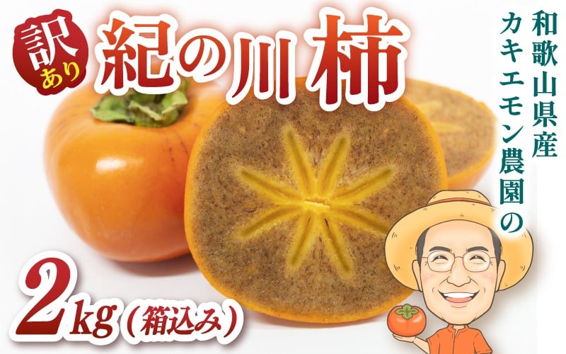 
            お試しに！【ご家庭用】紀の川柿 約2kg(箱込) カキエモン農園 【2025年10月中旬～11月中旬頃順次発送】/ 和歌山県 かつらぎ町 果物 くだもの フルーツ 柿 かき 和歌山 人気 送料無料
          