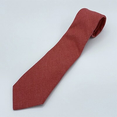 【ふるさと納税】クラバットユキジ製　ソフト・デニムタイ(ローズレッド)【1078932】