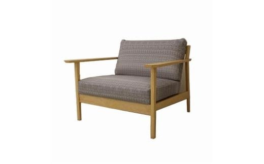 
【開梱設置】高野木工 CEBU セブ ソファ 1人掛け ホワイトオーク 生地：CHART4 ブループリュス【10年保証】
