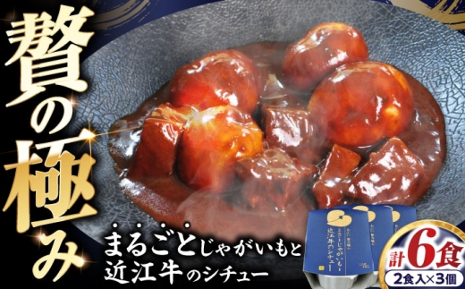 -あふひ 贅の極み- まるごとじゃがいもと近江牛のシチュー レトルト 2人前×3個セット / 近江牛 シチュー レトルト じゃがいも ビーフシチュー 常備食 非常食 防災 牛肉 和牛 ブランド牛 高級シチュー 名物 デミグラスソース 簡単調理 長期保存 テンポイント レトルト食品 お取り寄せ 贈答 ギフト 岐阜県 / 恵那市 / テンポイント [AUEU022]