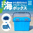 【ふるさと納税】新聞やTVでも紹介された プラスチックボックス 1個 青 ブルー 蓋付き ボックス 対馬 オーシャン プラスチック 10% 配合 高耐久 両開き 収納 雑貨 収納ボックス 道具箱 キャンプ アウトドア リングスター お取り寄せ 日用品 奈良県 生駒市 送料無料