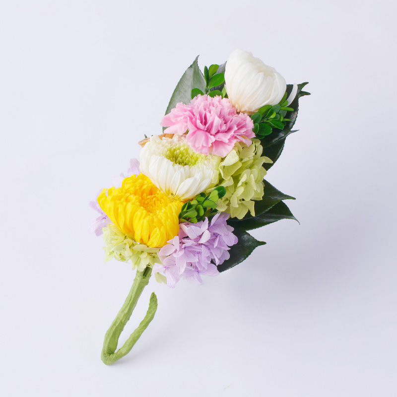 【枯れない仏花】佳花園のプリザーブドフラワー仏花（１対）（花瓶付き）