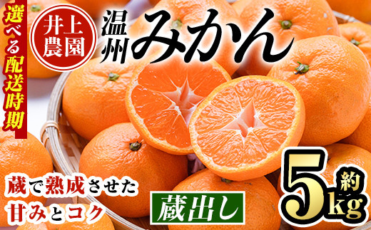
            ＜配送時期が選べる＞大分県宇佐市産 蔵出し みかん(約5kg)ミカン 蜜柑 柑橘 フルーツ 果物 くだもの 果実 国産 熟成【103600401】【井上農園】
          